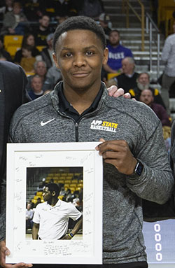 Michael Ervin on basketball court