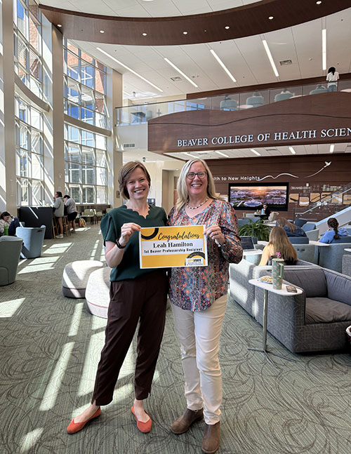 Dr. Leah Hamilton and Dean Marie Huff