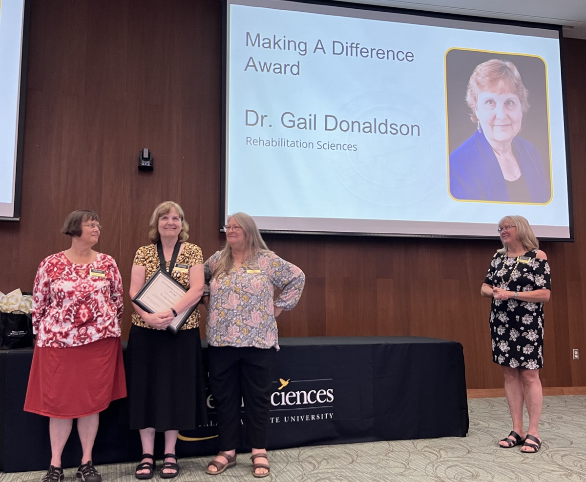 Dr. Gail Donaldson receives Making a Difference Award