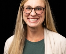 Woman with long blonde hair