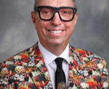 Man wearing a colorful suit 