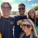 Dr. Amber Welborn, assistant professor in App State’s Department of Nursing, led a group of students who volunteered to sort medical supplies to be delivered via aircraft at the Lincolnton-Lincoln County Regional Airport. Pictured from left to right in the back row are Welborn, senior nursing major Jesse Gargis, senior exercise science major Noah Foy, senior nursing major Caitlyn Moore, senior nursing major Ella Pyatt and senior nursing major Eli Dowler. Shown from left to right in the front row are senior