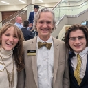 Associate Dean Dr. Gary McCullough (center) is with students Madeleine Lefler (left) and Carson Goins (right)