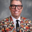 Man wearing a colorful suit