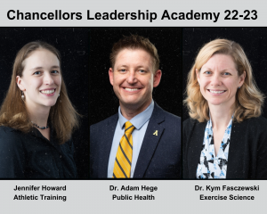 Photo of BCHS faculty (from left) Jennifer Howard, Adam Hege and Kym Kasczewski