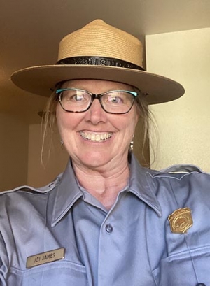 Dr. Joy James is working as a park ranger 