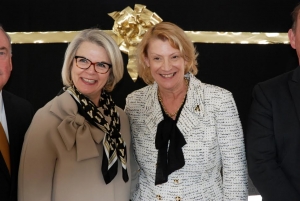 UNC President Margaret Spellings with Appalachian State University Chancellor Sheri Everts. 