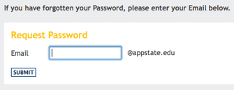 email password screenshot