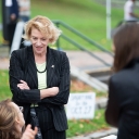 Chancellor at community feast