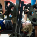 Caleb Ruiz performing a bench press
