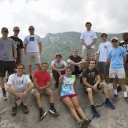 Eric Frauman with students